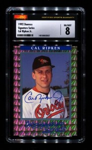 1992 Donruss Elite The Signature Series CAL RIPKEN JR. #295/5000 CSG 8 10 AUTO