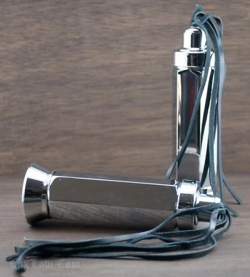 Hex Chopper Bike GRIPS Leather Tassels VintageStingray Cruiser Bicycle Streamers - Image 1 of 4