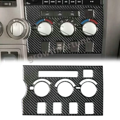 Cubierta de moldura del panel de control del interruptor de CA del automóvil de fibra de carbono para Toyota Tundra 2007-2013 Foto 1 de 4