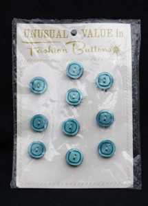 Vintage Nähen Knöpfe 9 ausgefallene Mode Original Karten Basteln - Bild 1 von 6