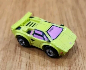 Vintage 1986 Galoob Micro Machines Lamborghini Countach Neon Yellow Pink Count - Picture 1 of 5