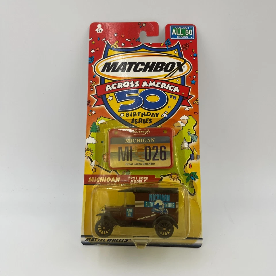 FORD MODELO T 1921 MATCHBOX THROUGH AMERICA SERIE 50 CUMPLEAÑOS (MICHIGAN) Foto 1 de 2