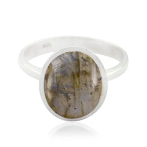 Labradorite 925 Sterling Silver Ring Homespun Jewelry For Engagement Gift US - Picture 1 of 1