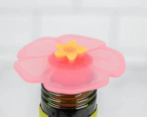 Charles Viancin Wine Bottle Stopper Hibiscus Flower New! - Picture 1 of 4