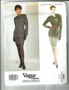 Vogue #2808 VTG Geoffery Beene Jacket- Skirt w/variation Pattern Sz 12-16 UC - Picture 1 of 2
