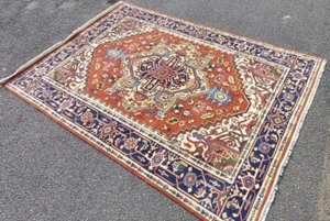 Handmade Tabrez Authentic Oriental Rug 100% Woollen Red 180x275 cm - Picture 1 of 8