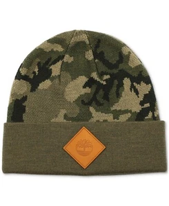 Timberland X1733 Men's Camo Jacquard Beanie, Grape Leaf, One Size - Picture 1 of 6
