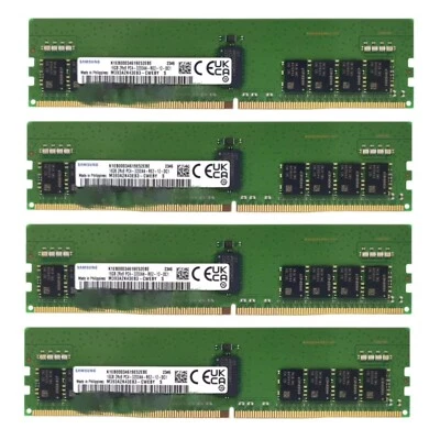 Samsung 64GB (4X16GB) 3200MHz PC4-25600 ECC Registered Server RDIMM Memory Ram - Image 1 of 4