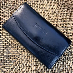 JOOP - Womens Black Leather PURSE WALLET  18cmL VGC - Picture 1 of 6