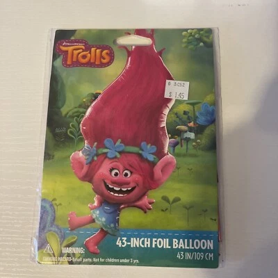 NUEVO Globo de fiesta Trolls POPPY 43 pulgadas aire o lámina de helio  Foto 1 de 2