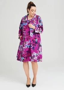 ts Taking Shape Suit Size 16-18 Pansy Linen Suit (Dress + Jacket style NWT - Picture 1 of 3