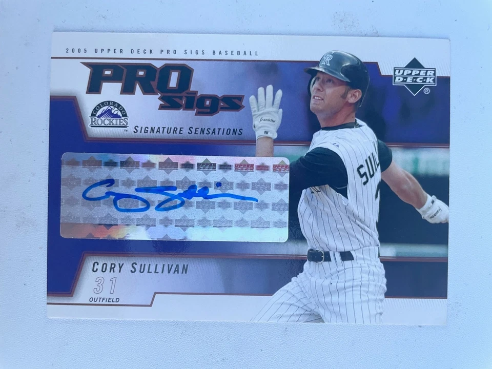 2005 Upper Deck Pro Sigs - Signature Sensations Cory Sullivan #SS-CS (AU) - Image 1 of 2