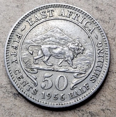 British East Africa 50 Cents / Half Shilling - 1956 - Copper Nickel Coin - KM#36 - Image 1 of 2