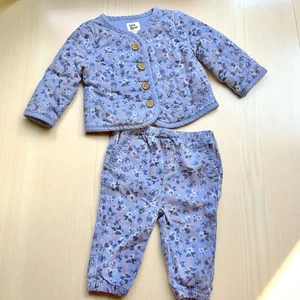 OshKosh Bgosh Acolchado Azul Floral Chaqueta Pantalones Conjunto Talla 6 Meses Bebé 2 Piezas - Imagen 1 de 13