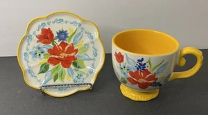 Pionierin Kaffeetasse und Untertasse gelb - Bild 1 von 5