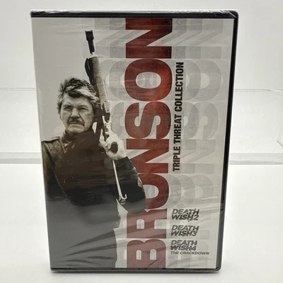 BRONSON TRIPLE THREAT COLLECTION DVD 2014 Death Wish 2,3 & 4 New in factory wrap - Image 1 of 4