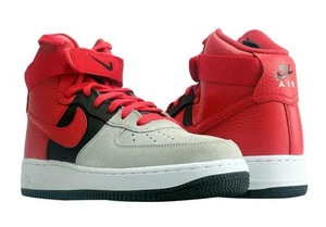 Nike Air Force 1 High 07 LV8 Wolf Grey-University Red-Black 806403-007 Mens SZ 8 - Picture 1 of 10