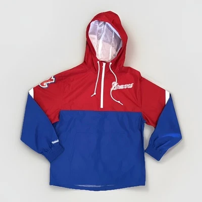 Atlanta Braves Tie Breaker Lightweight Windbreaker - Mitchell & Ness - Medium - Image 1 of 4
