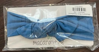 Macron + me Baby Girls Blueberry Blue Headband bow NWT - Image 1 of 3