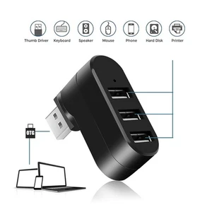 Rotatable USB HUB USB3.0 2.0 Type C HUB USB Splitter 4 Ports Multiple Expanders - Afbeelding 1 van 14