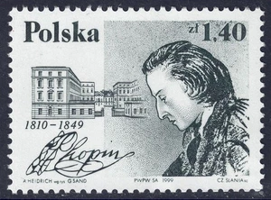 POLONIA 1999 Fryderyk Chopin MNH** - Picture 1 of 1