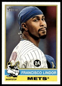 2025 Topps Heritage Francisco Lindor #229 1976 Design Mets Baseball Card - Picture 1 of 2