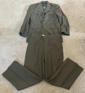 USMC WWII Uniform Jacket & Pants Wool 41R Made in USA - Picture 1 of 20
