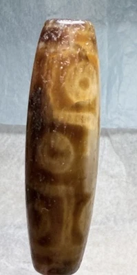 Cuentas DZI de ágata antigua tibetana de 9 ojos, buena intemperie, translúcido, talismán✨ Foto 1 de 4