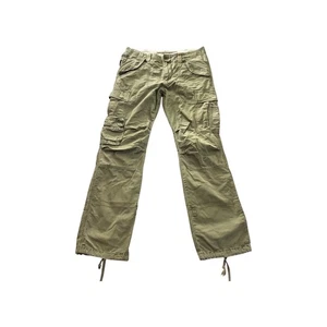 VTG Polo Ralph Lauren Mens RL-067 Paratrooper Cargo Pants Khaki Green Size 36/34 - Picture 1 of 19