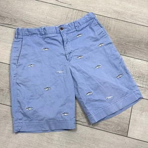 Polo Ralph Lauren Embroidered Fish Shorts Light Blue Stretch Classic Fit W32 x9” - Bild 1 von 9