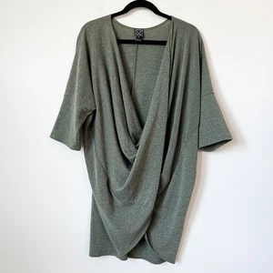 Clara Sun Woo Crossover Underloop leichter Pullover Tunika grün Damen XL - Bild 1 von 11