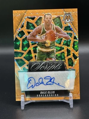 2024-25 Mosaic Scripts Dale Ellis Naranja Flourescente Autógrafo/25 SUPERSÓNICOS  Foto 1 de 2