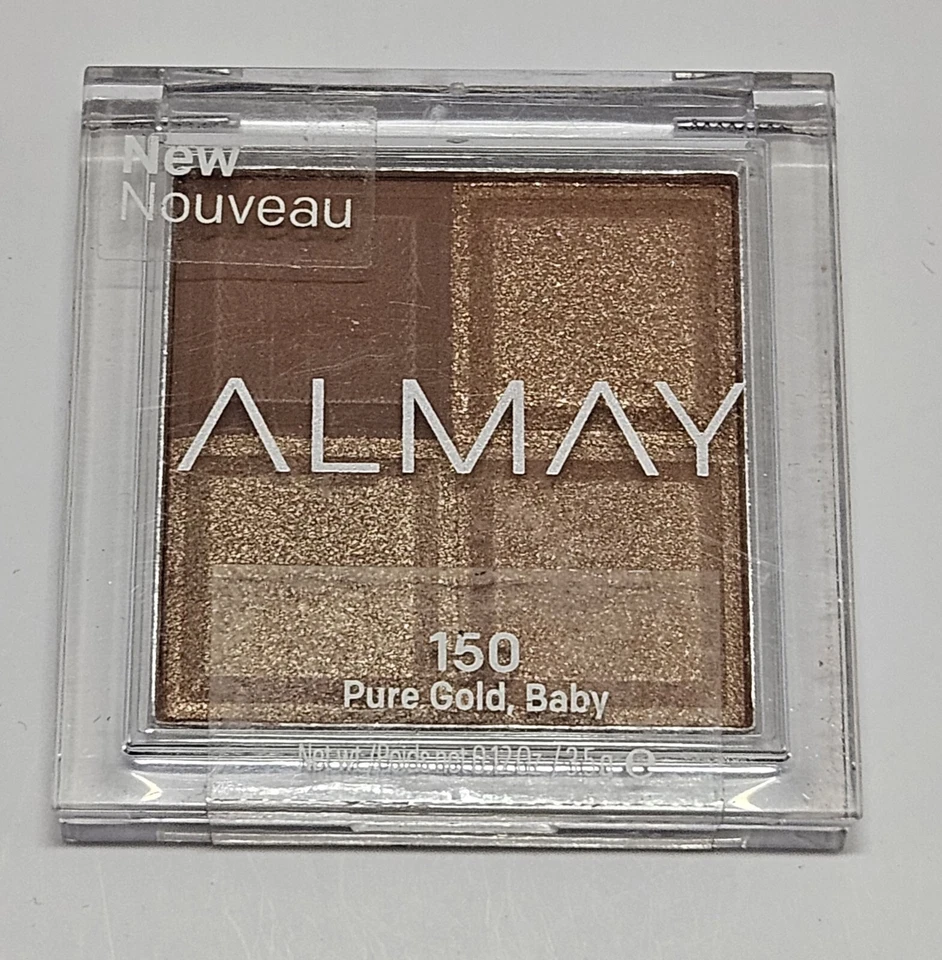 X2 Almay Shadow Squad Eyeshadow 150 Pure Gold Baby Shade 0.12 Oz