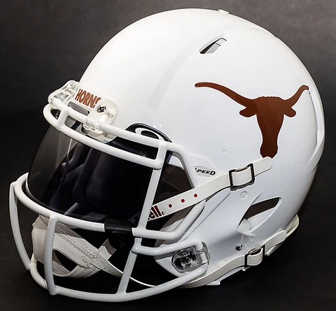 *CUSTOM* TEXAS LONGHORNS NCAA Riddell SPEED Full Size Replica Football Helmet Cover