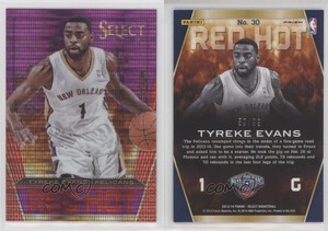 2013-14 Panini Select Red Hot Purple Prizm /99 Tyreke Evans #30