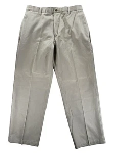 Cambridge Classics Pants Mens Size 34x29 Khaki Tan Flat Front Chino Trousers - Picture 1 of 6