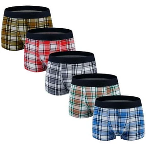 ASUDESIRE Herren Unterwäsche Boxershorts Baumwolle riesiger Beutel Hosen kurzes Bein 5er-Pack - Bild 1 von 6
