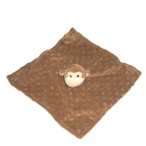 TCP Bundles Brown Tan Monkey Baby Blanket Minky Dot Satin The Childrens Place  - Picture 1 of 2