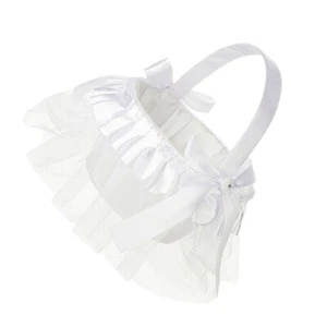 Stylish Flower Girl Basket Wedding Supplies with Bowknot for Wedding Use - Picture 1 of 10
