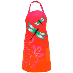 Animal Rescue Colorful Kitchen Chef's Apron Dragonfly Delight (Red) - Picture 1 of 1