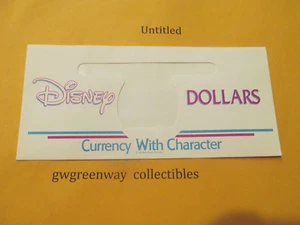 Lot 1 *Disney 1 Dollar Envelope Only, Unc. Disneyland Envelope  - Picture 1 of 3
