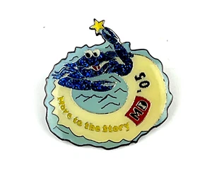 Maryland Destination Imagination Blue Crab Pin - '05 - Double Pinback Brooch - Picture 1 of 3