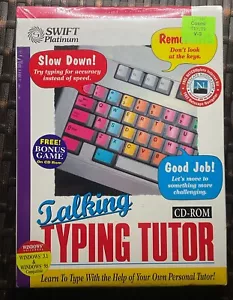 Talking Typing Tutor PC CD-ROM 1995 Windows 3.1 & 95 Swift **SEALED NEW** - Picture 1 of 6