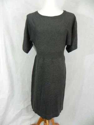 VESTIDO SUÉTER THE LIMITED Mujer M Gris Dolman Cintura Acanalada Modesto Básico b18 Foto 1 de 4