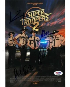 Super Troopers 2 Cast Kevin Heffernan +4 Signed 8x10 Photo PSA/DNA #AE04996 - Picture 1 of 2