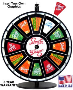 24inch Insert Your Own Graphics Prize Wheel With Black Magnetic Frames, USA! - Foto 1 di 7