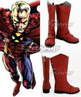 X Men Magneto Max Eisenhardt Red Shoes Cosplay Boots &