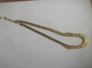 VINTAGE ROLLED GOLD EGYPTIAN STYLE NECKLACE - Picture 1 of 4