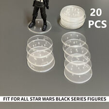 Lot 20 Star Wars Black Series 6 inch Action Figure Stand Multi-peg Toy CLEAR 6''