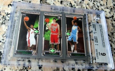 Tarjeta de novato Lebron James Carmelo Anthony 2003 Topps Matrix RC BGS 9 9,5 Lakers $ Foto 1 de 4